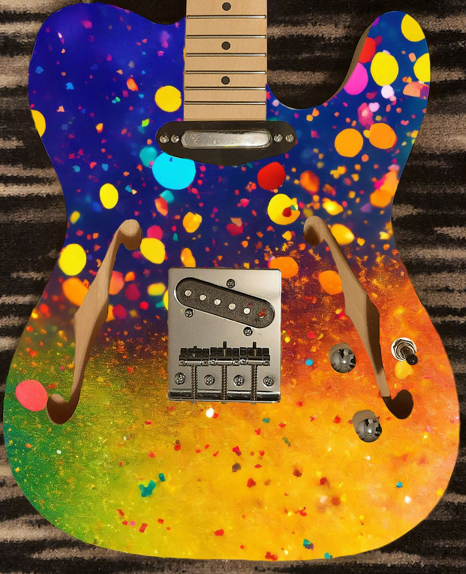 abstract colors guitar