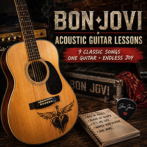 Bon Jovi acoustic guitar lessons featuring nine classic songs Bon Jovi acoustic guitar lessons featuring nine classic songs