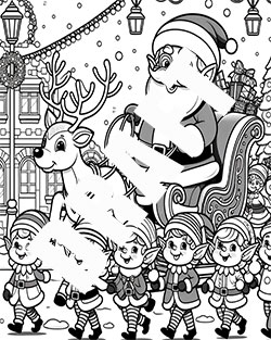 childrens-christmas-coloring-sheets-santa-parade childrens-christmas-coloring-sheets-santa-parade
