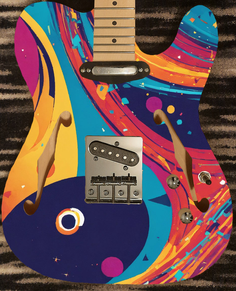 colorful space guitar