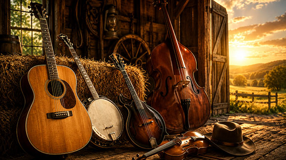 Country bands and bluegrass guitar lessons