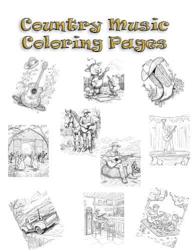 country music coloring pages