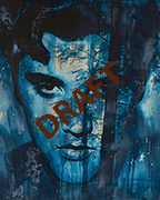 Image cover of Elvis Moon Forest featuring Elvis Presley Wall Art in the form or watercolors Image cover of Elvis Moon Forest featuring Elvis Presley Wall Art in the form or watercolors