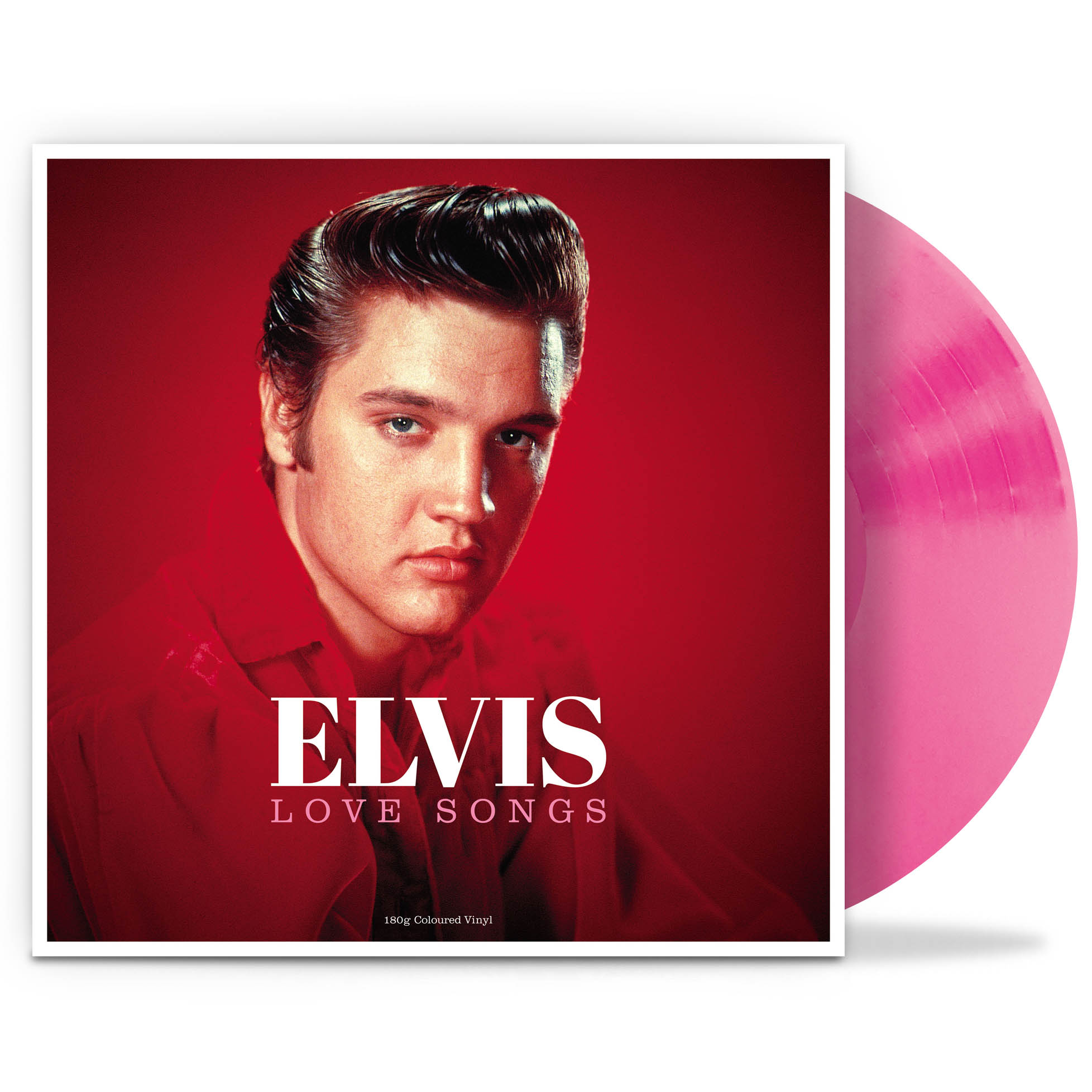 Album cover of Elvis Love Songs featuring top hits of the 50s and love songs of Elvis Presley