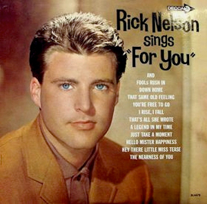 Learn to play 'Fools Rush In' by Ricky Nelson – Chords & Lesson. Album cover for 'Ricky Nelson Sings For You' album featuring the song 'Fools Rush In' by Ricky Nelson – Learn to play on guitar.