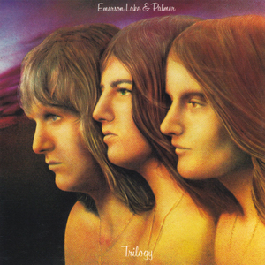 Album cover for 'Emerson Lake & Palmer Trilogy' album featuring the song 'From The Beginning' by Emerson Lake & Palmer – Learn to play on guitar.