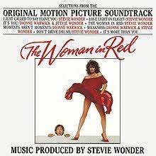 Album cover of The Woman In Red featuring Stevie Wonder popular songs and the song I Just Called To Say I Love You Album cover of The Woman In Red featuring Stevie Wonder popular songs and the song I Just Called To Say I Love You