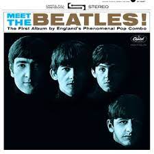 Album cover of Meet The Beatles featuring the best Beatles love songs and the song I Saw Her Standing There