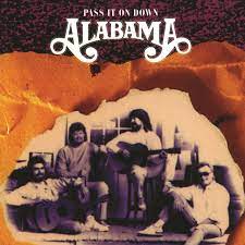 Album cover for 'Pass It On Down' album featuring the song 'Jukebox In My Mind' by Alabama – Learn to play on guitar.