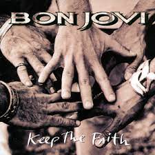 Album cover for 'Keep The Faith' album featuring the song 'Keep The Faith' by Bon Jovi – Learn to play on guitar.