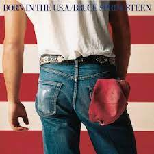 Album cover for 'Born In The USA' album featuring the song 'mY hOMETOWN' by Bruce Springsteen – Learn to play on guitar.