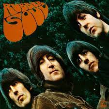 Album cover of Rubber Soul featuring Beatles songs on the guitar and the song Norwegian Wood Album cover of Rubber Soul featuring Beatles songs on the guitar and the song Norwegian Wood