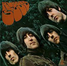 Album cover of Rubber Soul featuring Beatles songs on the guitar and the song Nowhere Man Album cover of Rubber Soul featuring Beatles songs on the guitar and the song Nowhere Man