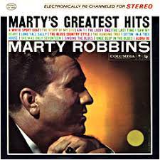 Album cover for 'Marty's Greatest Hits' album featuring the song 'Singing The Blues' by Marty Robbins – Learn to play on guitar.