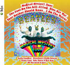 Album cover of Magical Mystery Tour featuring Beatles songs on the guitar and the song Strawberry Fields Album cover of Magical Mystery Tour featuring Beatles songs on the guitar and the song Strawberry Fields