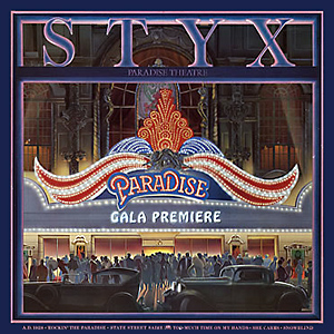 Album cover for 'Paradise Theatre' album featuring the song 'The Best Of Times' by Styx – Learn to play on guitar.
