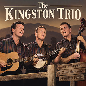 The Kingston Trio acoustic guitar lessons featuring guitar, banjo and upright bass The Kingston Trio acoustic guitar lessons featuring guitar, banjo and upright bass