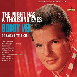 Album cover for 'The Night Has A Thousand Eyes' album featuring the song 'The Night Has A Thousand Eyes' by Bobby Vee – Learn to play on guitar.