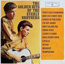Album cover for 'The Golden Hits Of The Everly Brothers' album featuring the song 'Walk Right Back' by The Everly Brothers – Learn to play on guitar.
