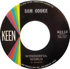 Album cover for 'Wonderful World' album featuring the song 'Wonderful World' by Sam Cooke – Learn to play on guitar.